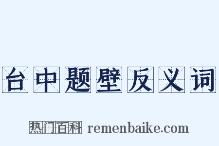 台中题壁反义词是什么意思的图片